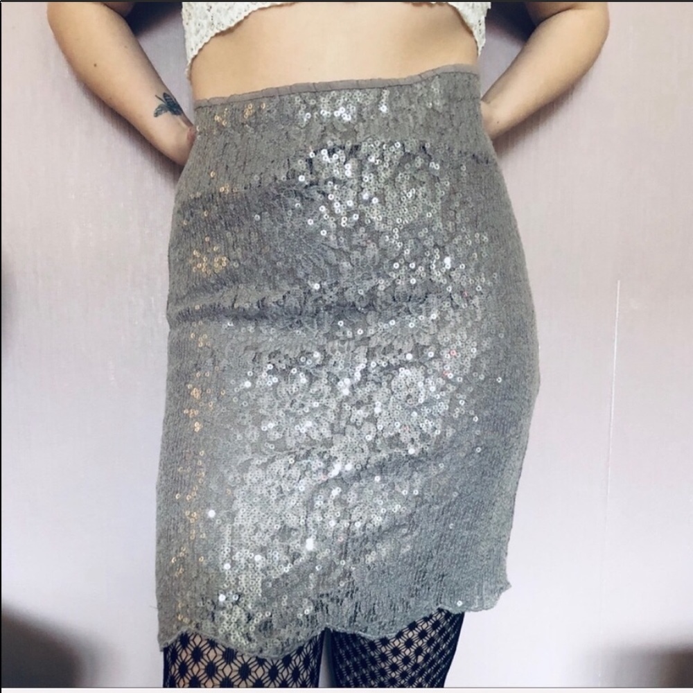 Anthropologie Sequin Skirt